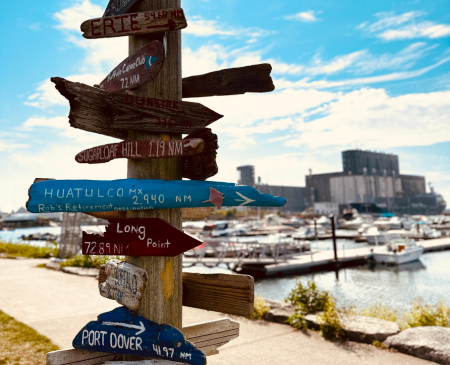 Directional Sign at marina